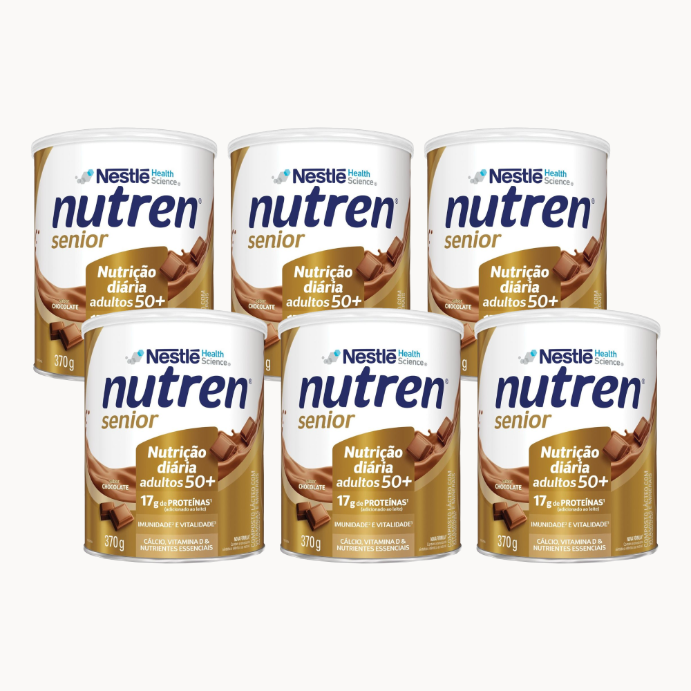 Nutren Senior Chocolate - 370g (Kit 6 unidades) Nestle | Nutrii